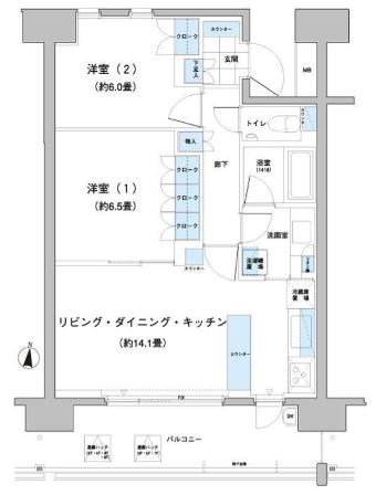 ガーデニエール砧レジデンス 508号室 間取り