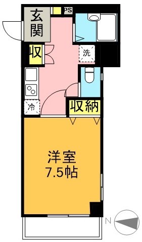 パークウェル下北沢 202号室 間取り