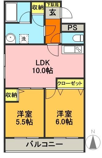 カルチェ欅  間取り図