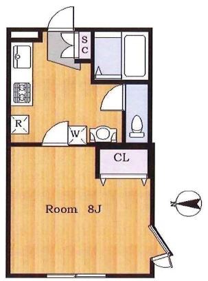プラムガーデン 206号室 間取り