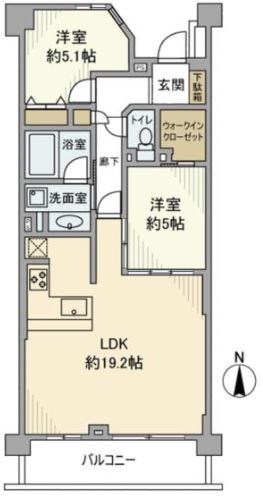 パークホームズ世田谷梅丘 3F号室 間取り