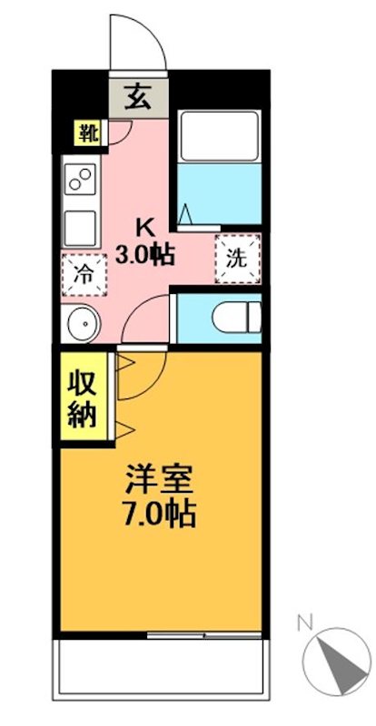 コンプリオ 105号室 間取り