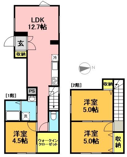 松原63544戸建 間取り図