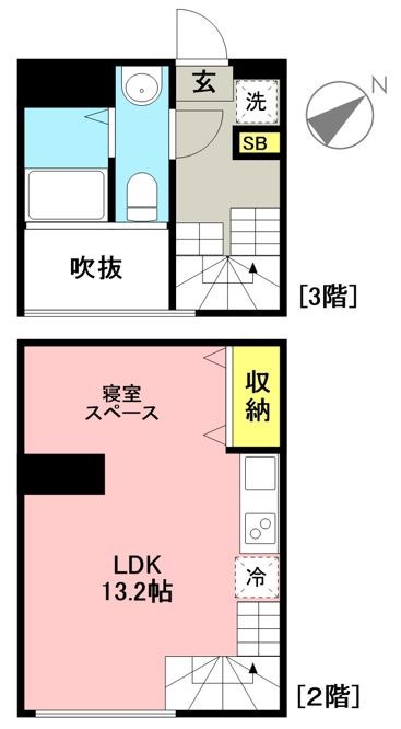 PineCreek 302号室 間取り