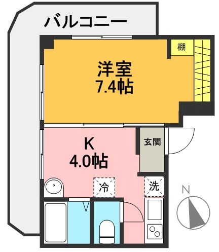 第三正吉マンション 501号室 間取り