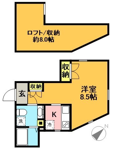 プリマ世田谷壱番館 102号室 間取り