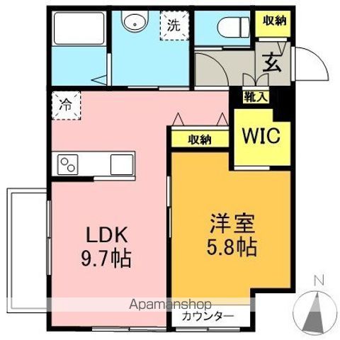 アンソレイユ明大前 103号室 間取り