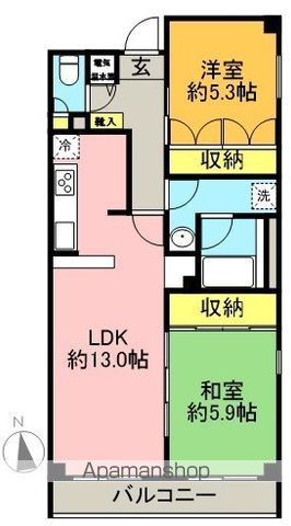 アミ浜田山 101号室 間取り
