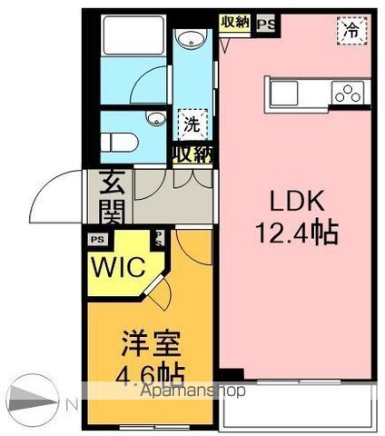 グランフォルトゥーナ浜田山 102号室 間取り