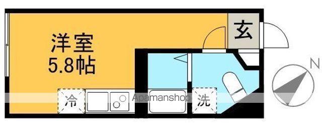 ａＬＡＴＯ　ＨＩＧＡＳＨＩ－ＭＡＴＳＵＢＡＲＡ 301号室 間取り