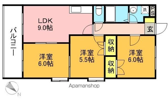 グレイスコート浜田山 206号室 間取り