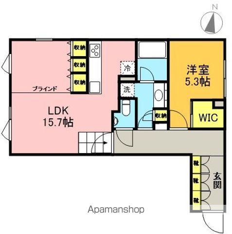 アンソレイエ下北沢 108号室 間取り
