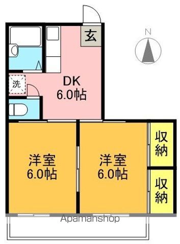サンライフ赤堤 205号室 間取り