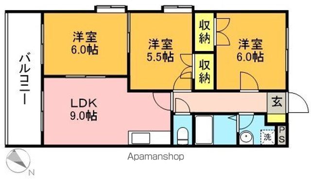 グレイスコート浜田山 201号室 間取り