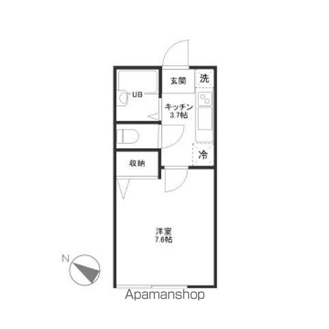 グランエッグス 203号室 間取り