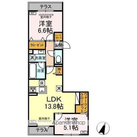 セレスティア船橋ＩＩ 103号室 間取り