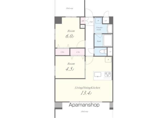 ＡＬＵＮＡ　千歳船橋 204号室 間取り