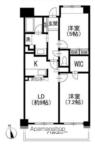 オーキッドスクエア 603号室 間取り