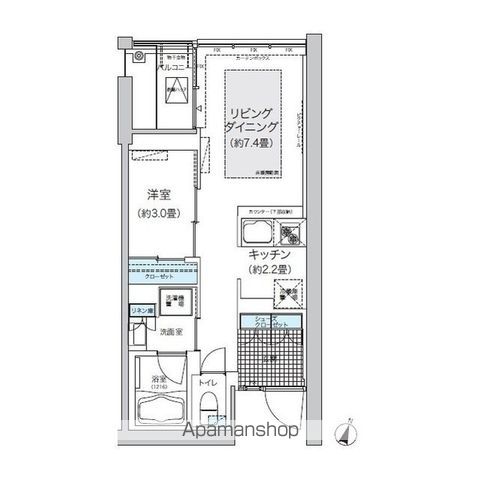 ガーデニエール砧ウエスト 129号室 間取り