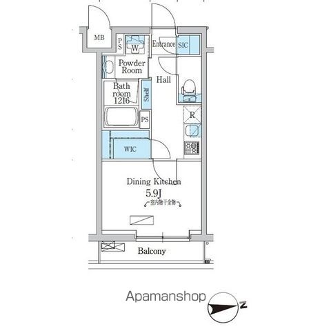 デュオフラッツ千歳船橋 107号室 間取り