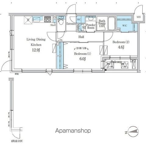 デュオフラッツ千歳船橋 401号室 間取り