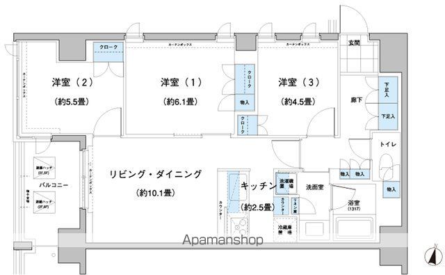 ガーデニエール砧レジデンス 217号室 間取り
