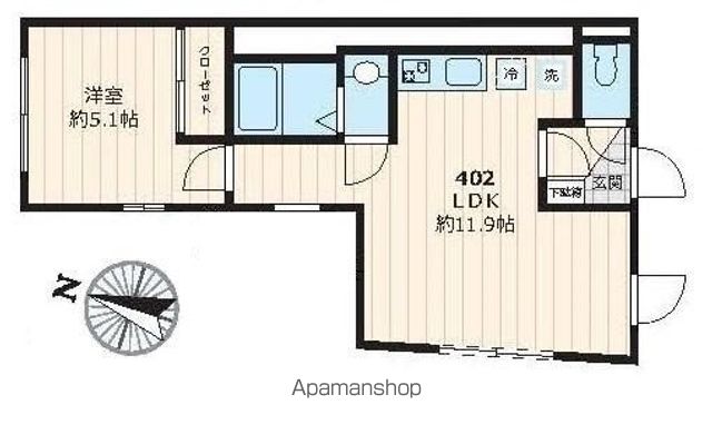 ボウ　ベルズ　ハウス笹塚 402号室 間取り
