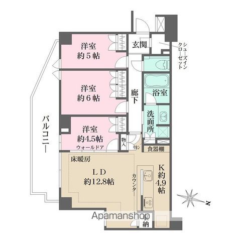 ザ・パークハウス経堂レジデンス 411号室 間取り