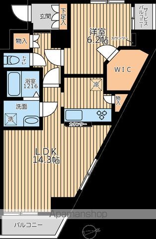 ＡＲＫＭＡＲＫ上北沢 401号室 間取り