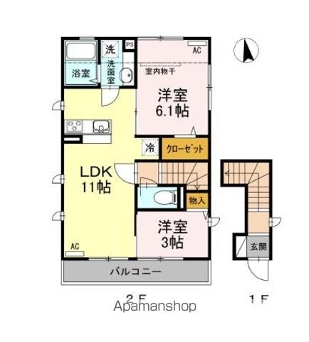 コンフォールアビテ 201号室 間取り