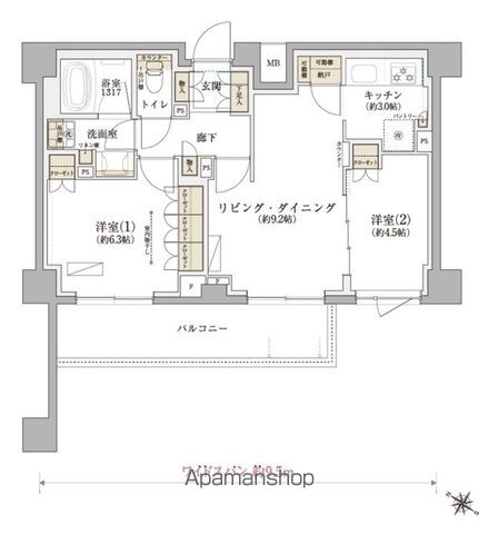 ＴＥＮＡＳ千歳船橋 104号室 間取り