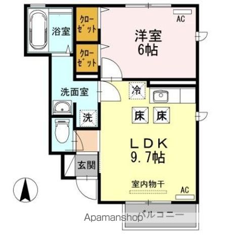 サニーウェル砧 102号室 間取り
