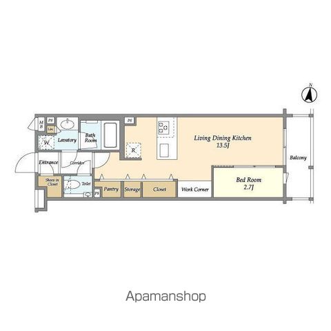 コンフォリア北沢 217号室 間取り