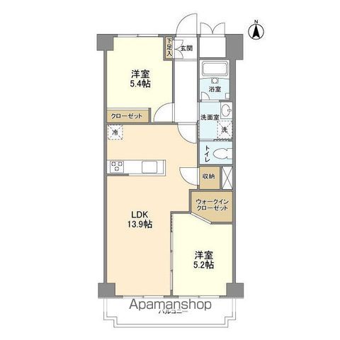 メゾン香葉 203号室 間取り
