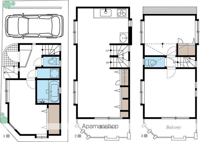 世田谷区北沢　戸建 間取り