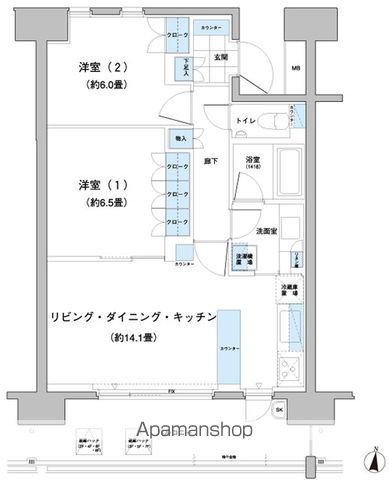 ガーデニエール砧レジデンス 908号室 間取り