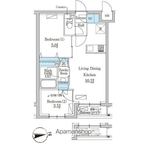 デュオフラッツ千歳船橋 209号室 間取り