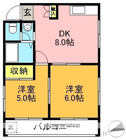 ファミーユ浜田山 201号室 間取り