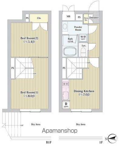 ラペルラ世田谷赤堤 105号室 間取り