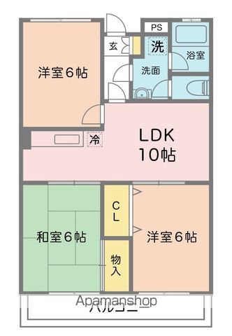 エクレール烏山 105号室 間取り