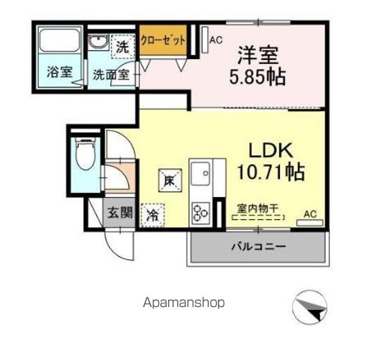 エクセリア北烏山 105号室 間取り