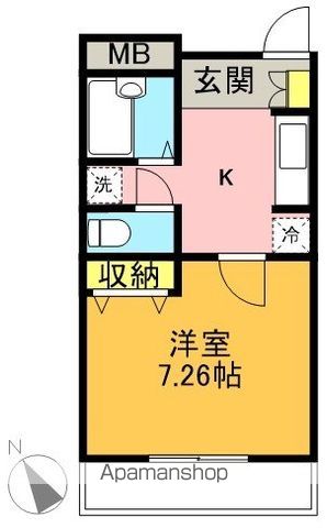 グリーンキャピタル東松原 202号室 間取り