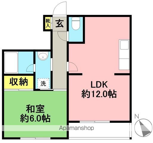クレル洸雙 201号室 間取り