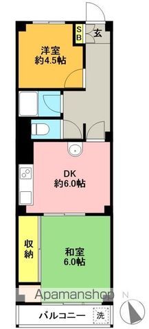 羽根木パークハイツ 206号室 間取り