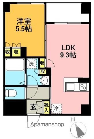 クレストコート世田谷松原 504号室 間取り