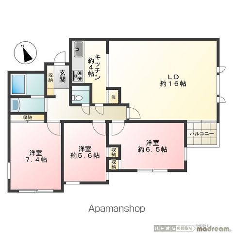 リズ松原Ⅱ 102号室 間取り