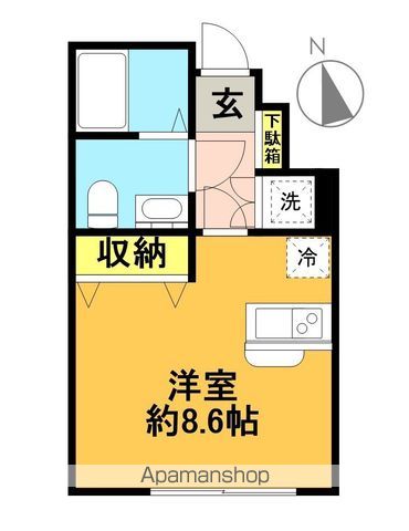 デザインコート赤堤 101号室 間取り