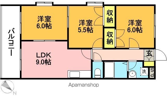 グレイスコート浜田山 301号室 間取り