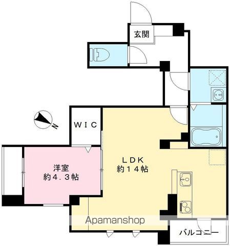 パークビュー世田谷桜丘 201号室 間取り