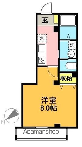 キューブ永福町 102号室 間取り